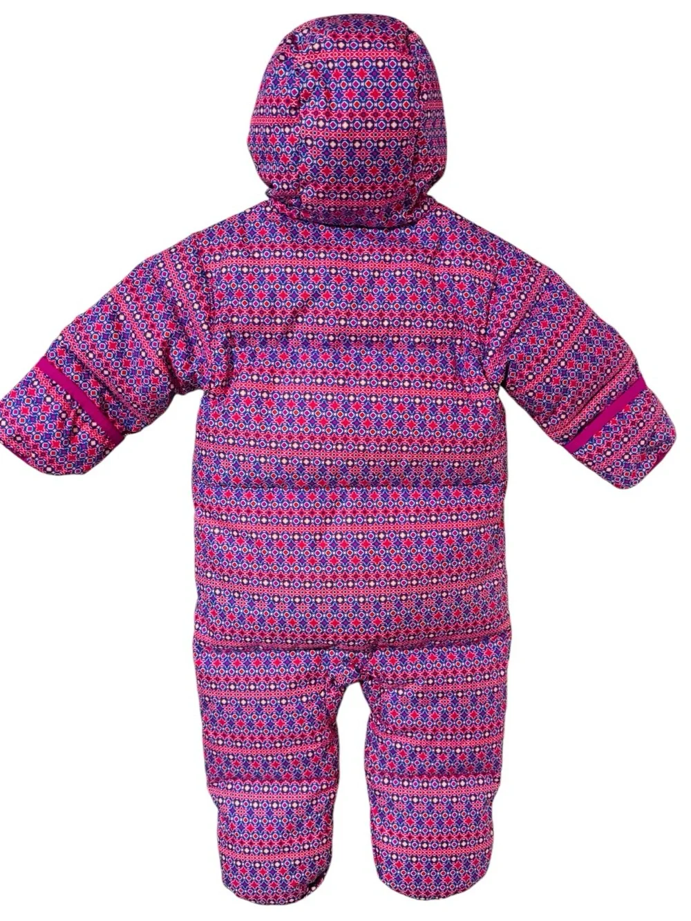 COLUMBIA Snuggly Bunny Bunting Down Lined Logo Winter One Piece Snowsuit Girls